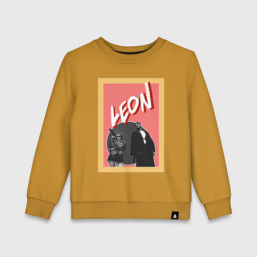 Детский свитшот Арт по фильму Леон / Горчичный – фото 1