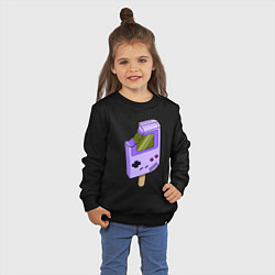 Свитшот хлопковый детский Sweet game boy, цвет: черный — фото 2