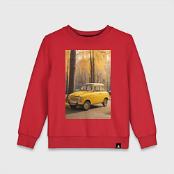 Детский свитшот Желтый ретро автомобиль