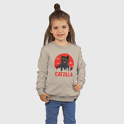 Свитшот хлопковый детский Catzilla, цвет: миндальный — фото 2