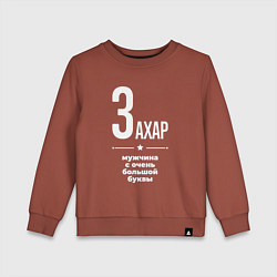 Свитшот хлопковый детский Захар мужчина с очень большой буквы, цвет: кирпичный