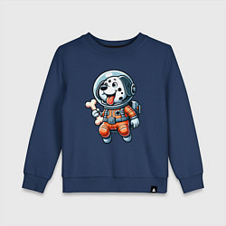 Детский свитшот Dalmatian cosmonaut puppy with a bone