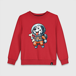 Детский свитшот Dalmatian cosmonaut puppy with a bone