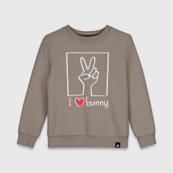 Детский свитшот I love bunny