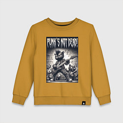 Детский свитшот Black kitten - punks not dead