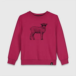 Детский свитшот Ягненок в кепке