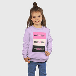 Свитшот хлопковый детский V Fri END S - friends song, цвет: лаванда — фото 2