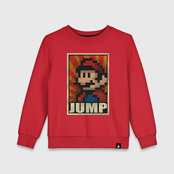 Свитшот хлопковый детский Jump Mario, цвет: красный