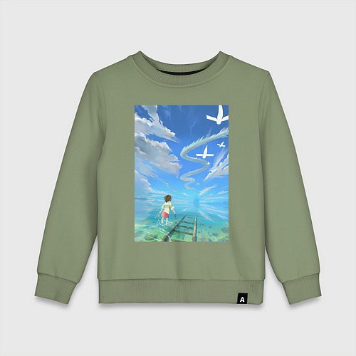 Детский свитшот Тихиро Огино Хаку / Авокадо – фото 1