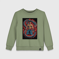 Детский свитшот Боец и синий дракон