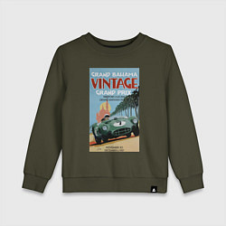 Свитшот хлопковый детский Grand Prix VINTAGE, цвет: хаки