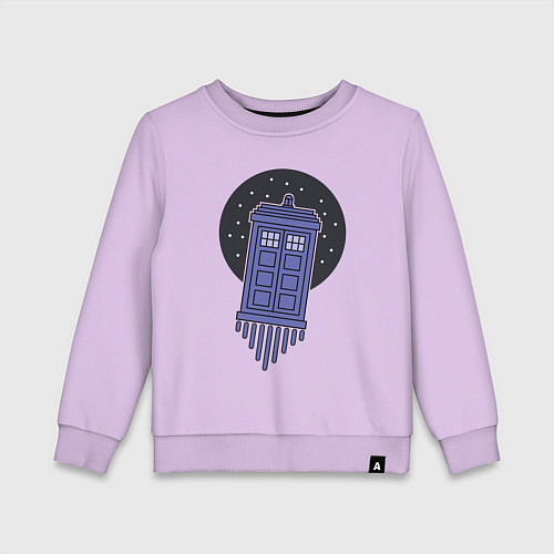 Детский свитшот Tardis fly / Лаванда – фото 1