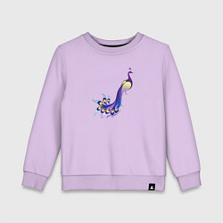 Детский свитшот Фиолетовый павлин
