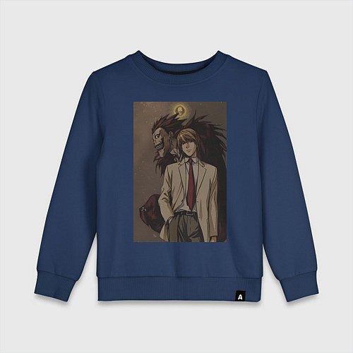 Детский свитшот Тетрадь смерти Лайт Ягами / Тёмно-синий – фото 1