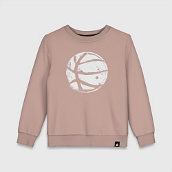 Свитшот хлопковый детский Basket balls, цвет: пыльно-розовый