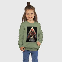 Свитшот хлопковый детский Assassins creed красный костюм, цвет: авокадо — фото 2
