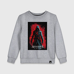 Детский свитшот Assassins creed на фоне красной стены