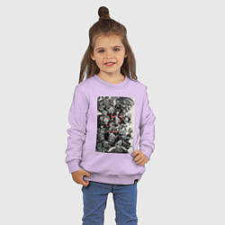 Свитшот хлопковый детский Ван-Пис Луффи Монки Д, цвет: лаванда — фото 2