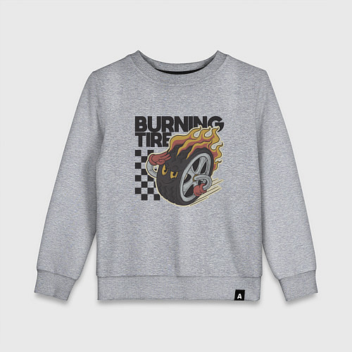 Детский свитшот Горящая покрышка / Меланж – фото 1