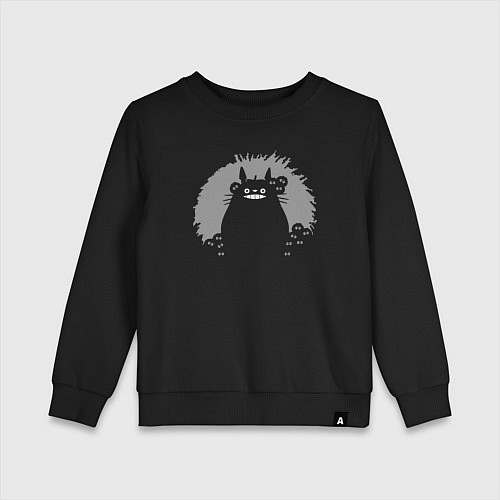 Детский свитшот Smiling Totoro / Черный – фото 1