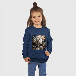 Свитшот хлопковый детский Женски силуэт из акрила, цвет: тёмно-синий — фото 2