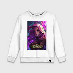 Свитшот хлопковый детский League of Legends Kaisa Kda, цвет: белый