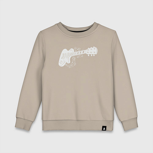 Детский свитшот Rock guitar / Миндальный – фото 1