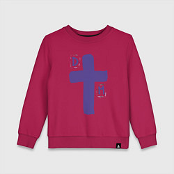 Свитшот хлопковый детский Depeche Mode - sofad cross, цвет: маджента