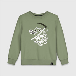 Детский свитшот Кот с косой