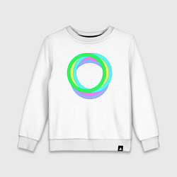 Детский свитшот Разноцветные кольца окружностей
