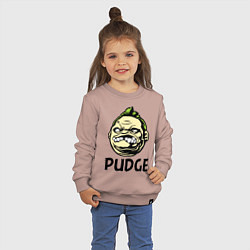 Свитшот хлопковый детский Pudge Face, цвет: пыльно-розовый — фото 2