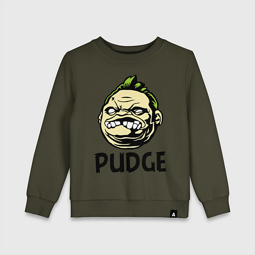 Детский свитшот Pudge Face / Хаки – фото 1