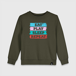 Детский свитшот Eat play sleep repeat