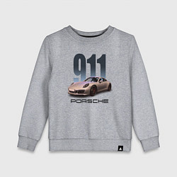 Свитшот хлопковый детский Порше 911 спортивный автомобиль, цвет: меланж
