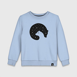 Свитшот хлопковый детский Большая медведица в космосе, цвет: мягкое небо
