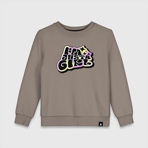 Детский свитшот Im just a girl / Утренний латте – фото 1