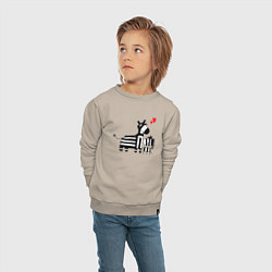 Свитшот хлопковый детский Zebra love, цвет: миндальный — фото 2