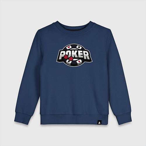 Детский свитшот Poker game / Тёмно-синий – фото 1