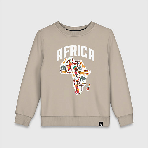Детский свитшот African mood / Миндальный – фото 1