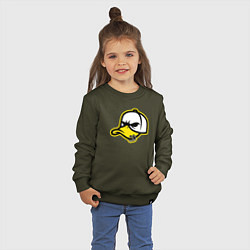 Свитшот хлопковый детский Кепка утка, цвет: хаки — фото 2