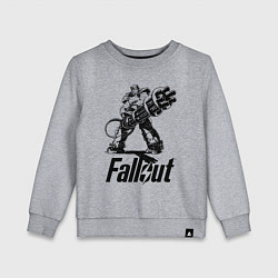Свитшот хлопковый детский Фоллаут - силовая броня, цвет: меланж