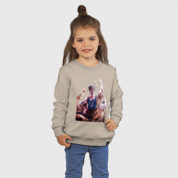 Свитшот хлопковый детский Повесть о конце света Будда, цвет: миндальный — фото 2