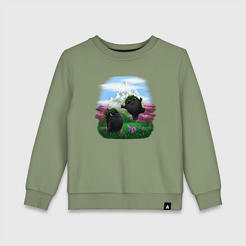 Детский свитшот Духи леса / Авокадо – фото 1