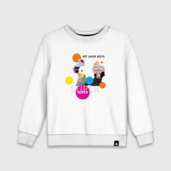 Свитшот хлопковый детский Pet Shop Boys - Super, цвет: белый