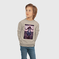 Свитшот хлопковый детский Патриотизм Луис Джеймс Мориарти, цвет: миндальный — фото 2