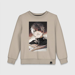 Свитшот хлопковый детский Реинкарнация безработного Рудеус Грейрат, цвет: миндальный