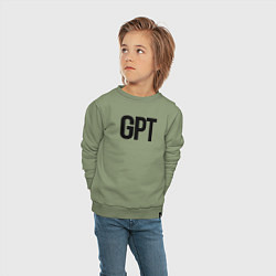 Свитшот хлопковый детский GPT, цвет: авокадо — фото 2