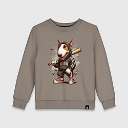 Детский свитшот Bully with a baseball bat - ai art fantasy