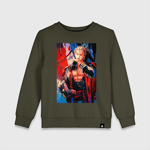 Детский свитшот Ван-Пис Зоро Ророноа / Хаки – фото 1
