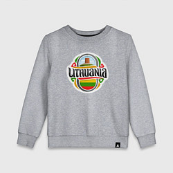 Свитшот хлопковый детский Lithuania, цвет: меланж